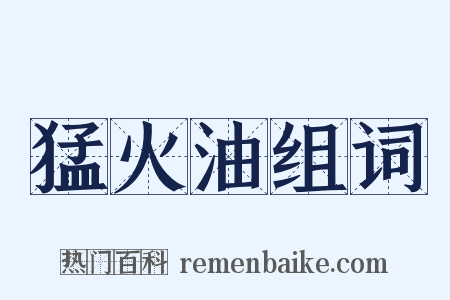 猛火油组词是什么意思的图片